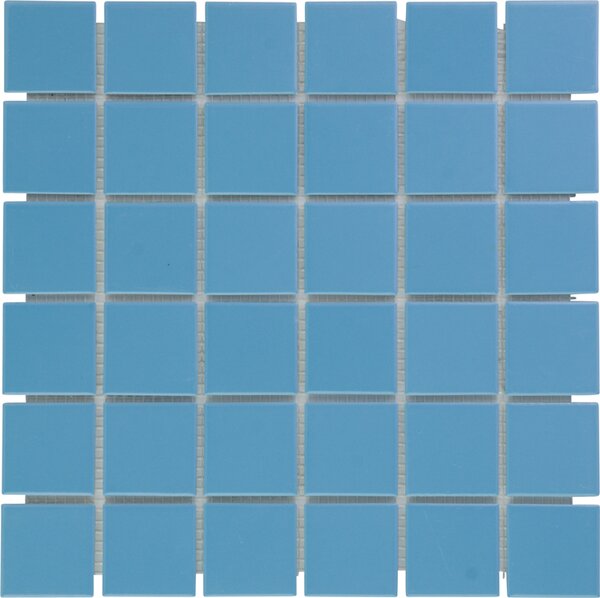 The Mosaic Factory Keramická mozaika modrá Mozaika Blue Glossy 48 4,8x4,8 (30,9x30,9) cm - AF13075