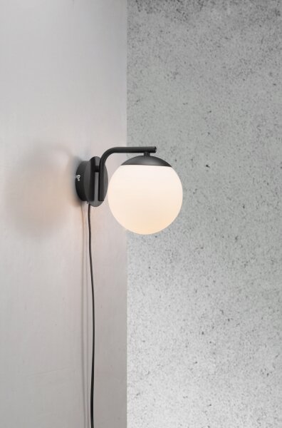 Nordlux - Nástěnná lampa GRANT 1xE14/40W/230V černá