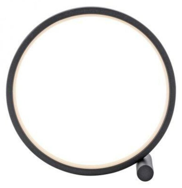 JUST LIGHT LED stolní lampa černý kruh minimalistické šňůrový vypínač 3000K LD 15395-18