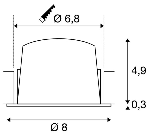 LA 1003788 NUMINOS® DL S vnitřní LED zápustné stropní svítidlo bílá/bílá 2700 K 55° včetně listových pružin - BIG WHITE (SLV)