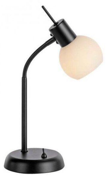 JUST LIGHT LED stolní lampa černá vypínač flexibilní nastavitelné 3000K LD 12156-18