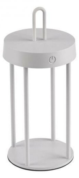 JUST LIGHT LED stolní lampa na baterie bílá 28cm dotykový stmívač IP44 zahradní svítidlo 2700K LD 19300-16