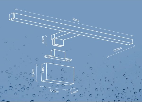 Nordlux -LED Koupelnové osvětlení zrcadla MARLEE LED/8,9W/230V IP44 50 cm černá