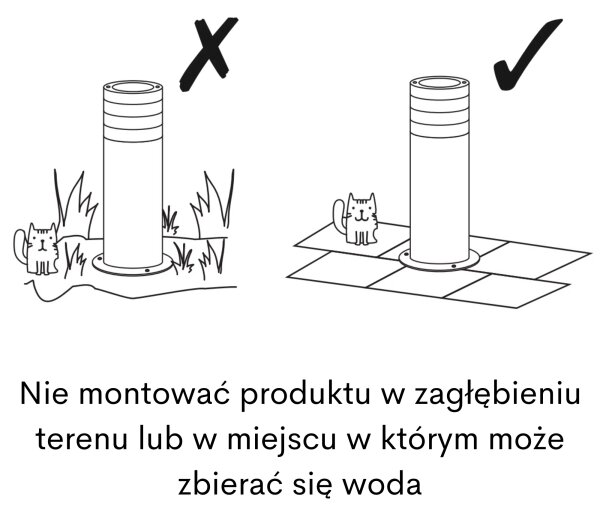 Venkovní lampa RINO 1xE27/12W/230V IP54 74 cm černá