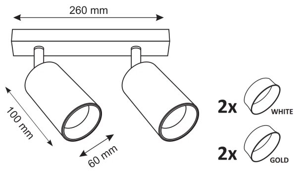 Bodové svítidlo MARIBEL 2xGU10/10W/230V bílá