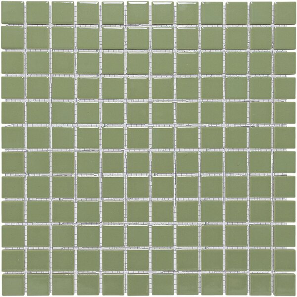 The Mosaic Factory Keramická mozaika zelená Mozaika Olive Green Glossy 23 2,3x2,3 (30x30) cm - AF230030