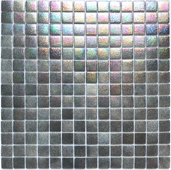 Hisbalit Skleněná mozaika šedá Mozaika MILO 2,5x2,5 (33,3x33,3) cm - 25MILLH