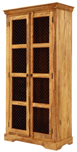 Rustikální vitrína z masivu palisandr 100x45x200