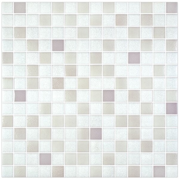 Hisbalit Skleněná mozaika bílá Mozaika FLORENCIA 2,5x2,5 (33,3x33,3) cm - 25FLORELH