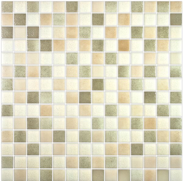 Hisbalit Skleněná mozaika béžová Mozaika SIENA 2,5x2,5 (33,3x33,3) cm - 25SIENALH