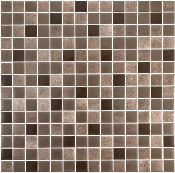 Hisbalit Skleněná mozaika hnědá Mozaika ROMA 2,5x2,5 (33,3x33,3) cm - 25ROMALH