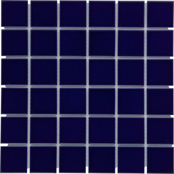 The Mosaic Factory Obklad keramická modrá Mozaika Dark Blue Glossy 48 4,8x4,8 (30,9x30,9) cm - AF13084