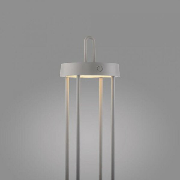 JUST LIGHT LED stolní lampa na baterie mobilní 50cm dotykový stmívač IP44 zahradní svítidlo 2700K LD 19301-40