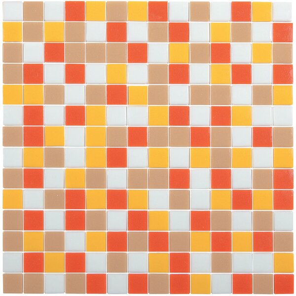 Hisbalit Skleněná mozaika oranžová Mozaika SEVILLA 2,5x2,5 (33,3x33,3) cm - 25SEVILLH
