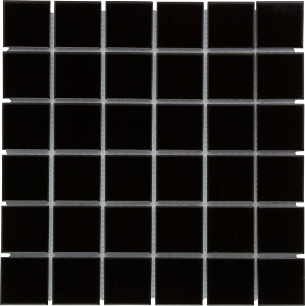 The Mosaic Factory Keramická mozaika černá Mozaika Black Glossy 48 4,8x4,8 (30,9x30,9) cm - AF13317