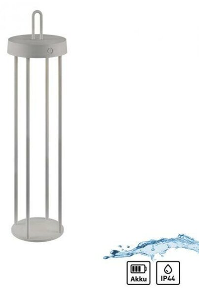 JUST LIGHT LED stolní lampa na baterie mobilní 50cm dotykový stmívač IP44 zahradní svítidlo 2700K LD 19301-40