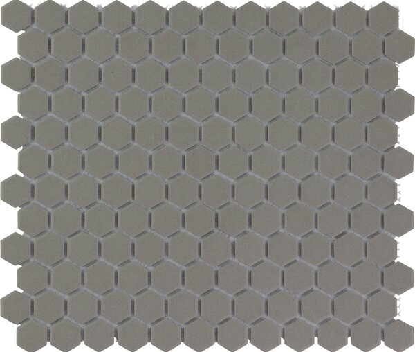The Mosaic Factory Keramická mozaika šedá Mozaika HEX 2 Dark Grey 2,3x2,6 (26x30) cm - LOH2015
