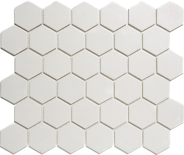 The Mosaic Factory Keramická mozaika bílá Mozaika HEX 5 Super White 5,1x5,9 (28,1x32,5) cm - LOH1010S