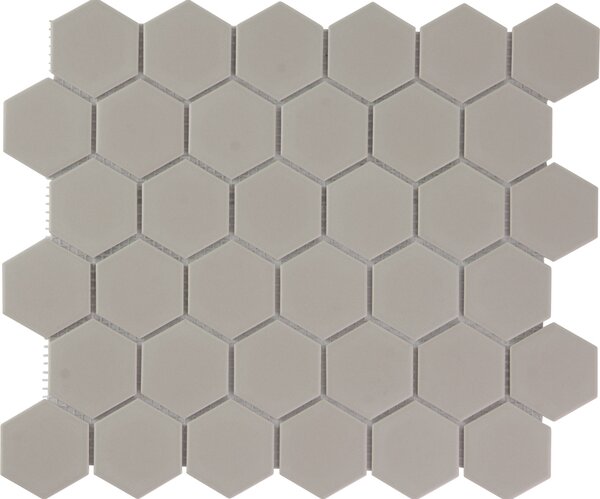 The Mosaic Factory Obklad keramická béžová Mozaika HEX5 Taupe Mat hexagony 5,1x5,9 (28,1x32,5) cm - AMH13030