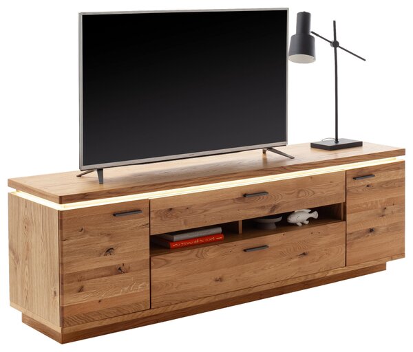 NÍZKÁ KOMODA, dub, barvy dubu, 210/68/50 cm Linea Natura - Komody z masivu