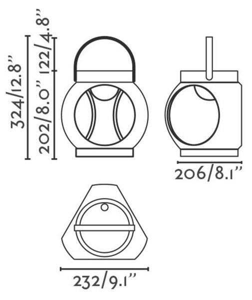 FARO CANDELA přenosná nabíjecí lampa, terakota