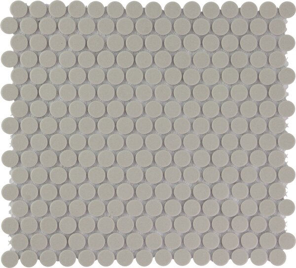 FIN Keramická mozaika šedá Mozaika KOLEČKA Grey prům. 1,9 (31,5x29,4) cm - LOP2029