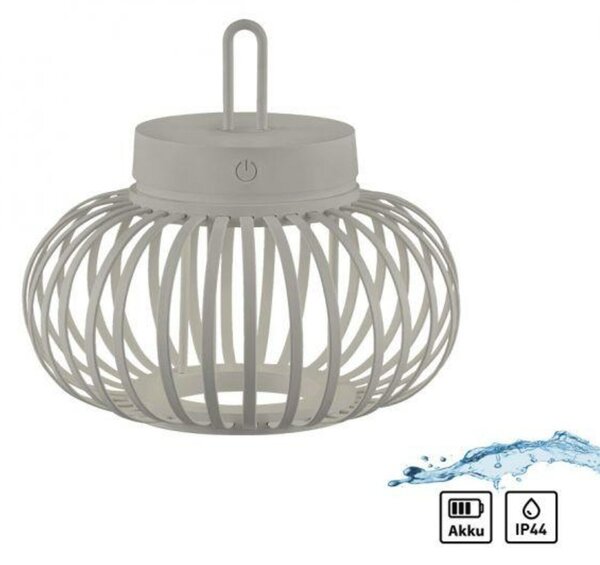JUST LIGHT LED stolní lampa průměr 25cm moblní na baterie USB IP44 stmívatelné dotykem 2700K LD 19303-40