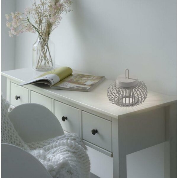 JUST LIGHT LED stolní lampa průměr 25cm moblní na baterie USB IP44 stmívatelné dotykem 2700K LD 19303-40