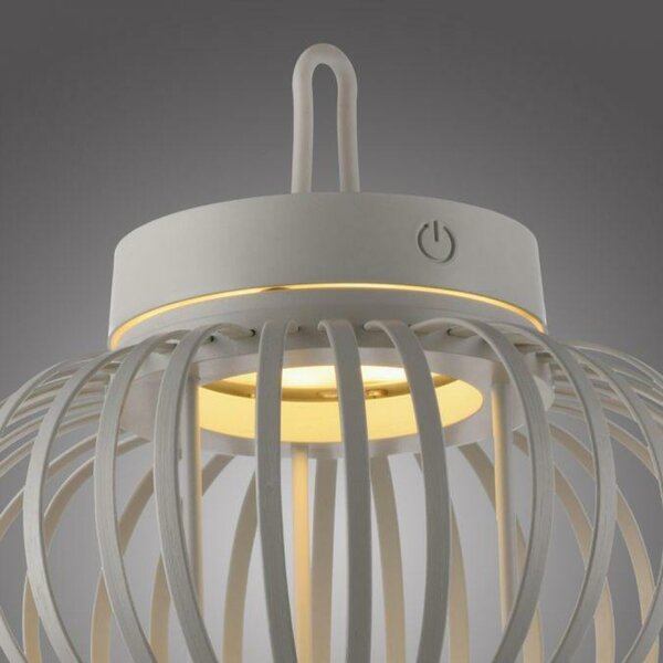 JUST LIGHT LED stolní lampa průměr 25cm moblní na baterie USB IP44 stmívatelné dotykem 2700K LD 19303-40