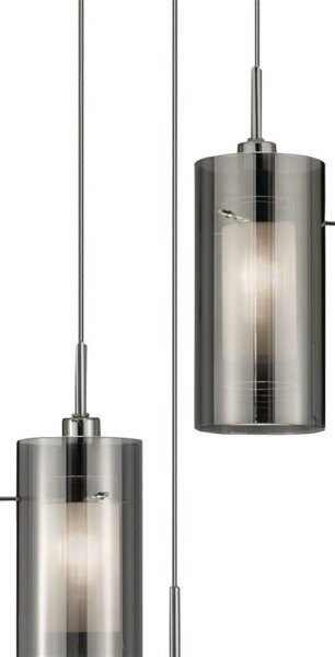 Searchlight 2300-3SM - Lustr na lanku DUO 3xE14/60W/230V antracit