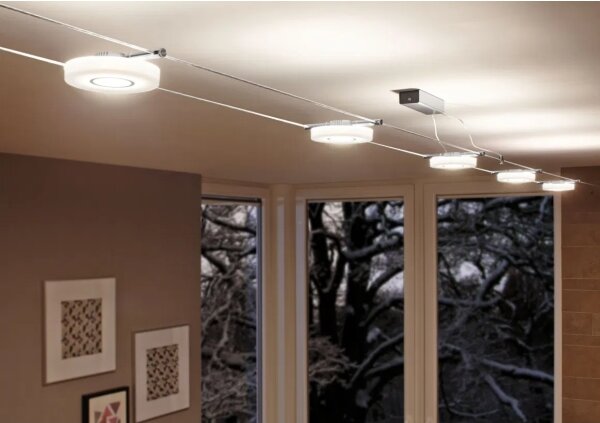 Paulmann 94109 - SADA 5xLED/4,3W Kompletní lankový systém MAC 230V
