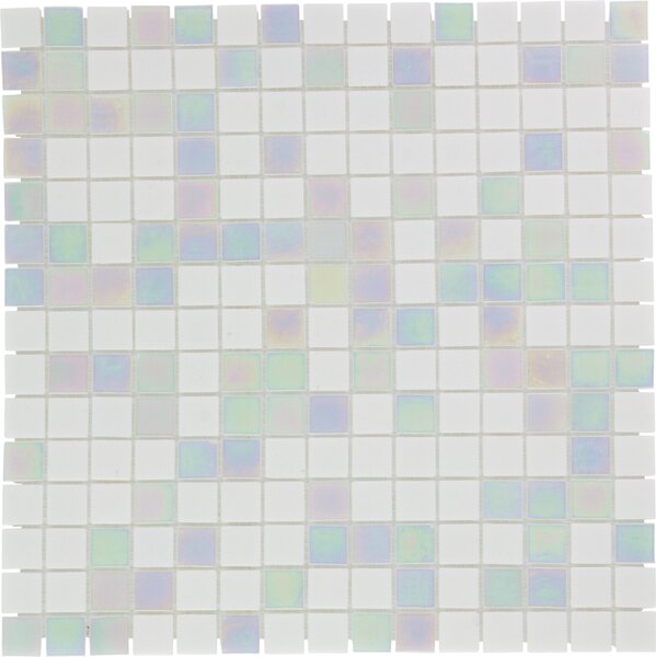 The Mosaic Factory Obklad skleněná bílá Mozaika Rainbox White Pearl mix 2x2 (32,3x32,3) cm - GMPMIX10