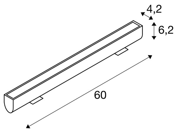 LA 1003447 GALEN 60 SP vnitřní Single Colour LED profil antracit CCT switch 3000/4000 K - BIG WHITE (SLV)