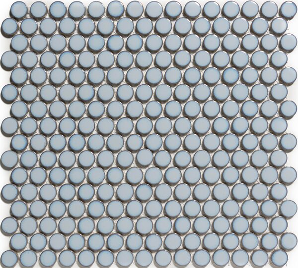 The Mosaic Factory Keramická mozaika modrá Mozaika Blue Grey Edge prům. 1,9 (31,5x29,4) cm - VKN450