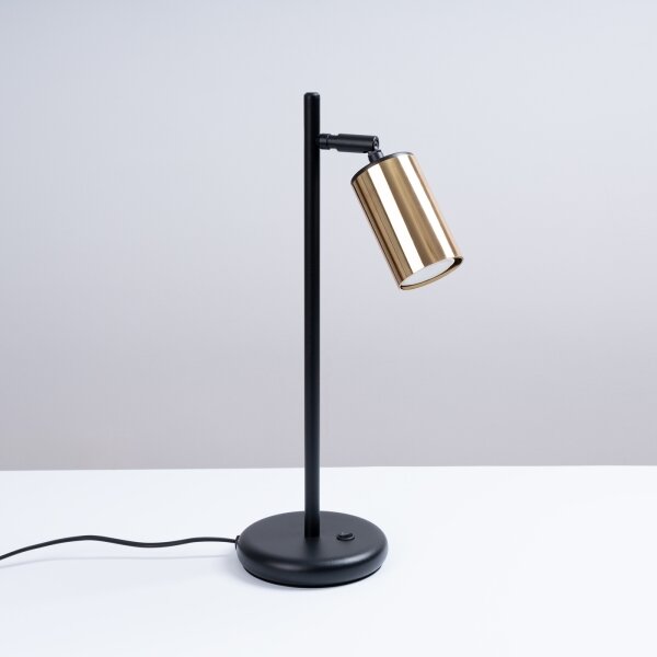 Sollux SL.1389 - Stolní lampa WINX 1xGU10/10W/230V černá/zlatá