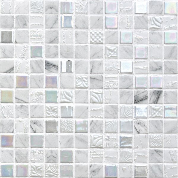 MOSAVIT Skleněná mozaika bílá Mozaika GALAXY PERSEO 2,5x2,5 (31,6x31,6) cm - GALPERS