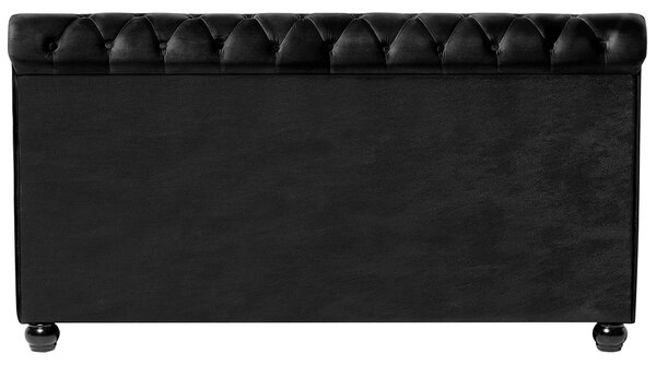 Postel Umělý samet AVALLON 180 x 200 cm Černá