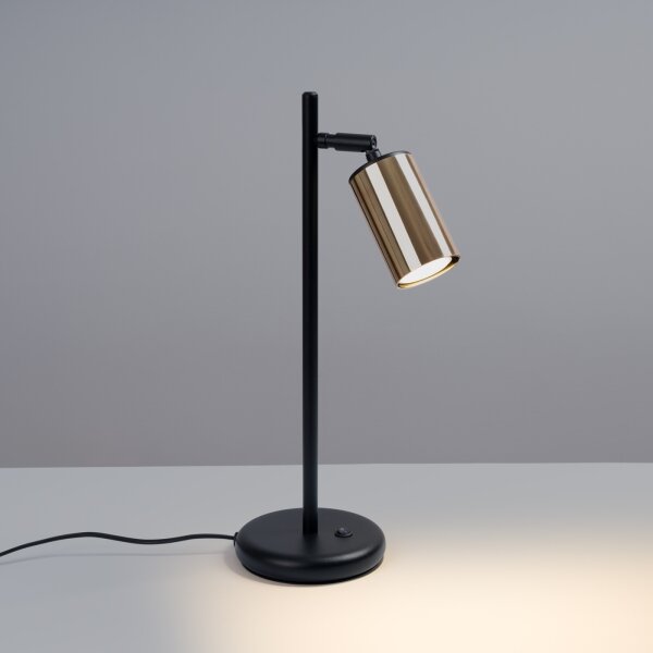 Sollux SL.1389 - Stolní lampa WINX 1xGU10/10W/230V černá/zlatá