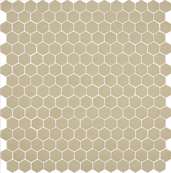 Hisbalit Skleněná mozaika béžová Mozaika 572 HEXAGONY 2,3x2,6 (33,3x33,3) cm - HEX572MH