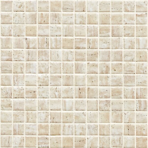 MOSAVIT Skleněná mozaika béžová Mozaika MARBLE TRAVERTINO 2,5x2,5 (31,6x31,6) cm - TRAV