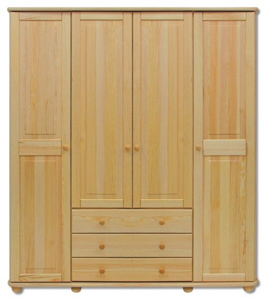 SF129 dřevěná skříň z masivní borovice Drewmax (Kvalitní nábytek z borovicového masivu)
