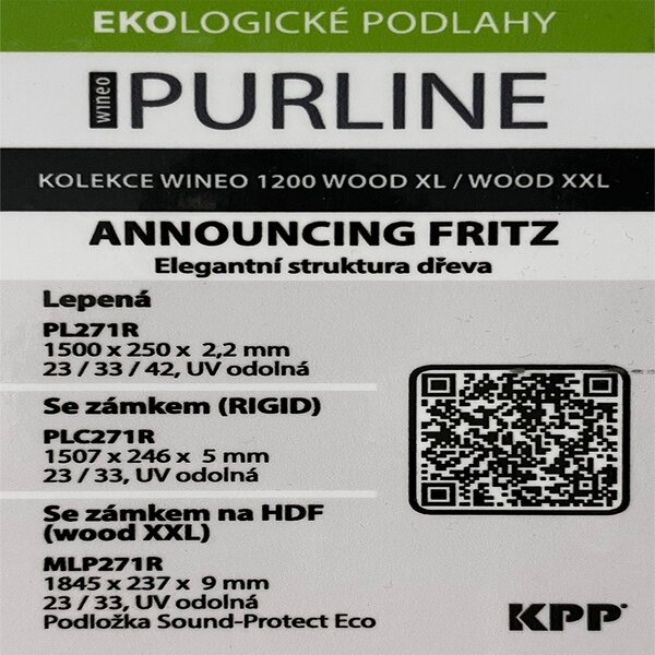 Wineo Purline 1200 wood XL - Announcing Fritz PLC271R 2,22 m2