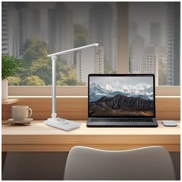 LED Stmívatelná stolní lampa s USB LED/9W/230V 3000K/4000K/5500K bílá