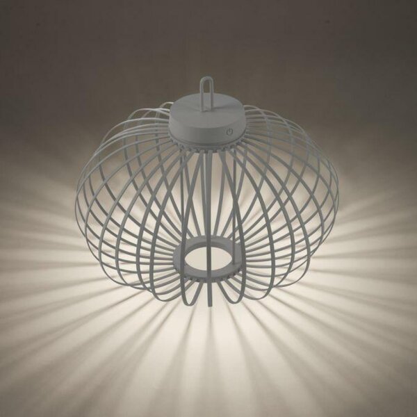 JUST LIGHT LED stolní lampa průměr 46cm moblní na baterie USB IP44 stmívatelné dotykem 2700K LD 19305-40