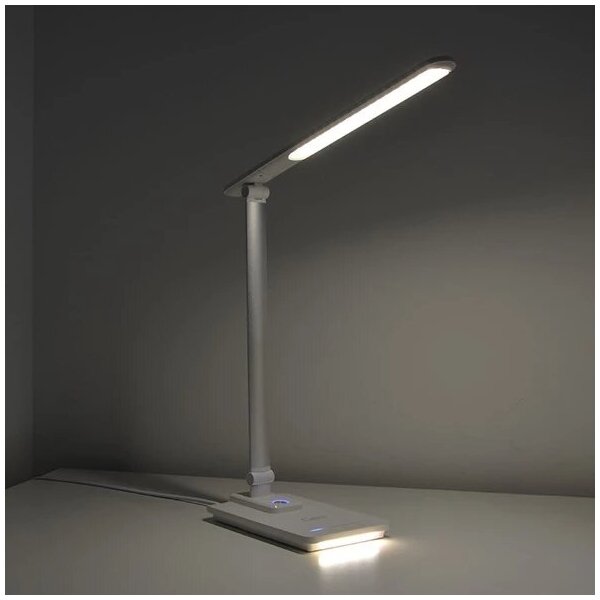 LED Stmívatelná stolní lampa s USB LED/9W/230V 3000K/4000K/5500K bílá