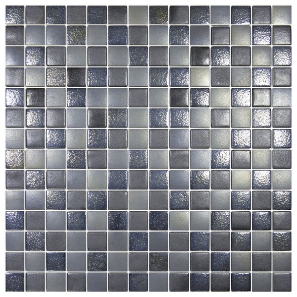 Hisbalit Skleněná mozaika stříbrná; šedá Mozaika TEXTURAS NEO 2,5x2,5 (33,3x33,3) cm - 25NEO
