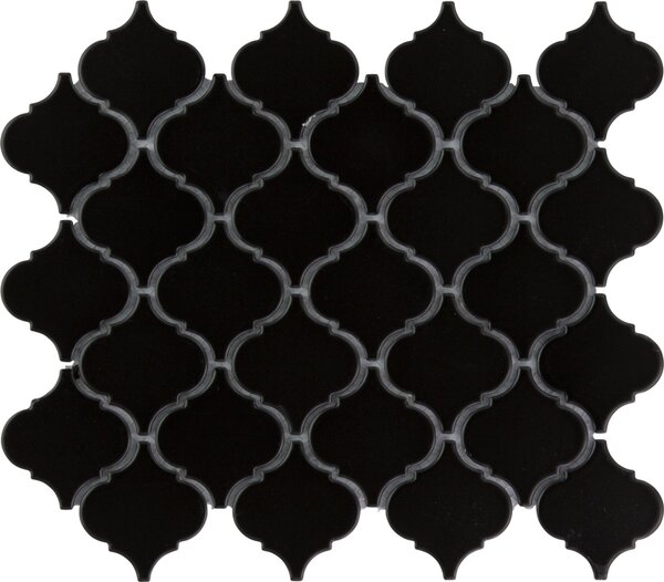 The Mosaic Factory Keramická mozaika černá Mozaika PAL Black Glossy 6,1x6,7 (29,3x24,5) cm - PALG915