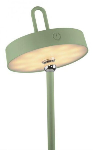 JUST LIGHT LED stolní lampa zelená na baterie dotykový stmívač ochrana proti stříkající vodě USB 2700K LD 19310-43