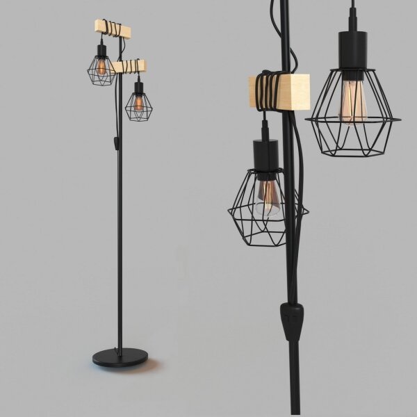 Eglo 44081 - Stojací lampa TOWNSHEND 2xE27/60W/230V