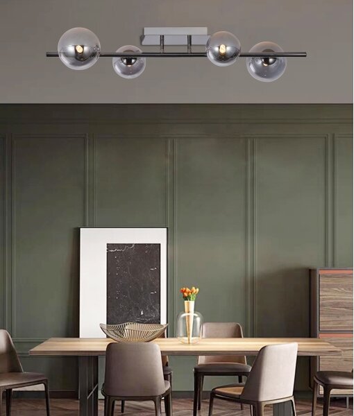 Wofi 7014-405W - LED Přisazený lustr VILLA 4xG9/3W/230V černá